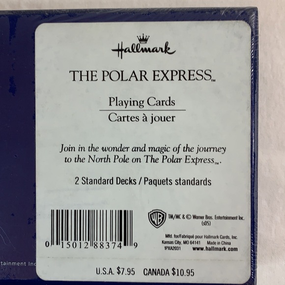 Rare Hallmark Polar Express Playing Cards 2 decks in the box New - Picture 5 of 5